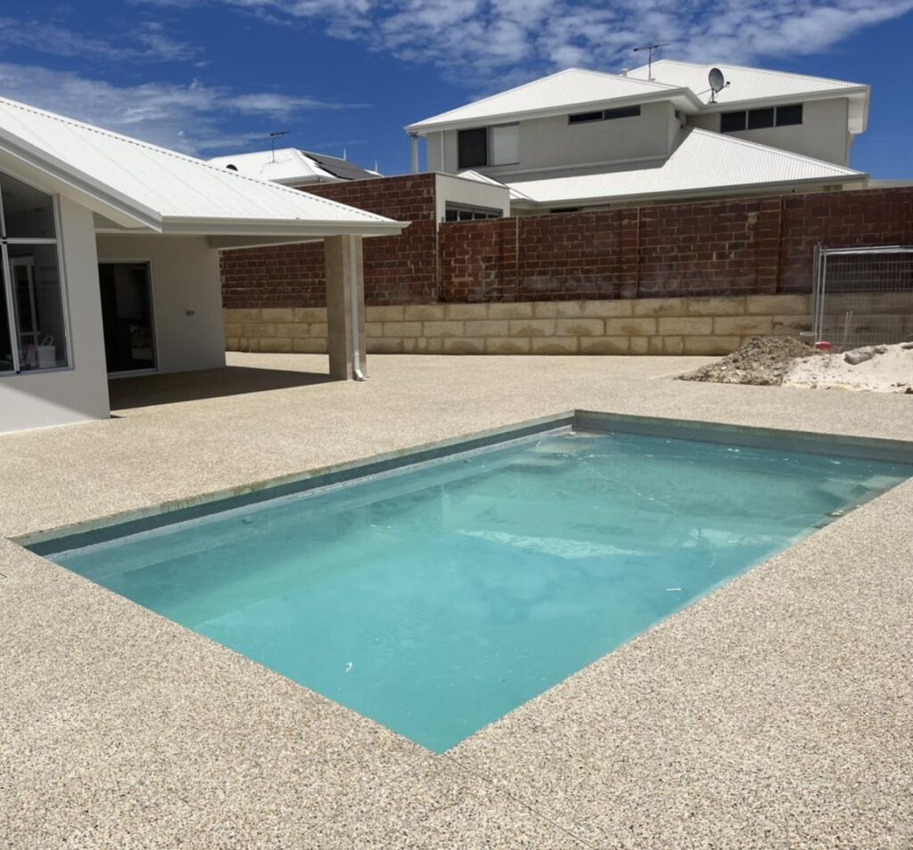 Exposed Aggregate surrounding pool